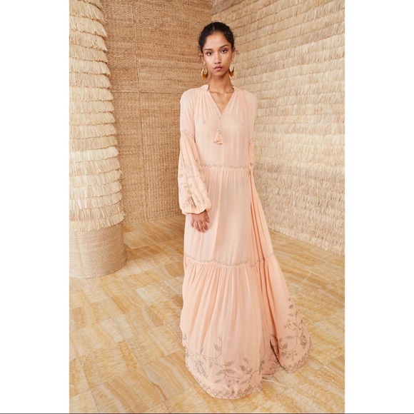 Ulla Johnson Tiana Silk Embroidered Maxi Dress NEW - Picture 7 of 7